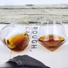 Irregular Whiskey Wine Glass Rotating High Belly Beer Whiskey Brandy Cocktail Drinking Wine Cup Tumbler Down Bar Glass