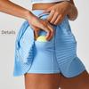 Style Women's Tennis Skirt High Waist Speed Fake Two-piece Hip Cover Sports Casual Skirt Tennis Clothing