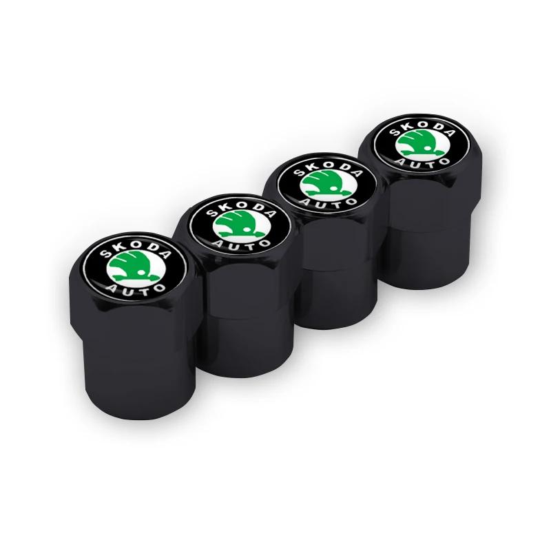 2025 Hot Automobiles 4 Pcs Tire Wheel Tyre Valve Stem Hex Caps Case Sleeve Cover Left Right Front Rear for Skoda Fibia 2 Superb