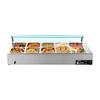 Commercial Food Warmer, 1700W Electric Stainless Steel Steam Food Warmer with Glass Cover, 10-Pan Countertop Buffet Bain Marie with Soup & Perforated