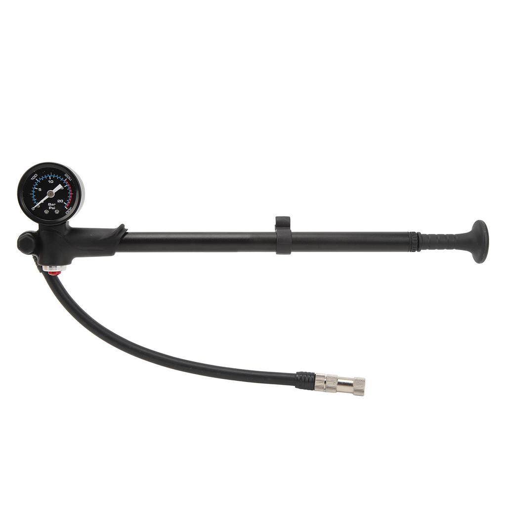 Bike Pump Portable Aluminum Alloy Bike Pump with Air Pressure Gauge for Pneumatic Shock Absorbers Front Forks