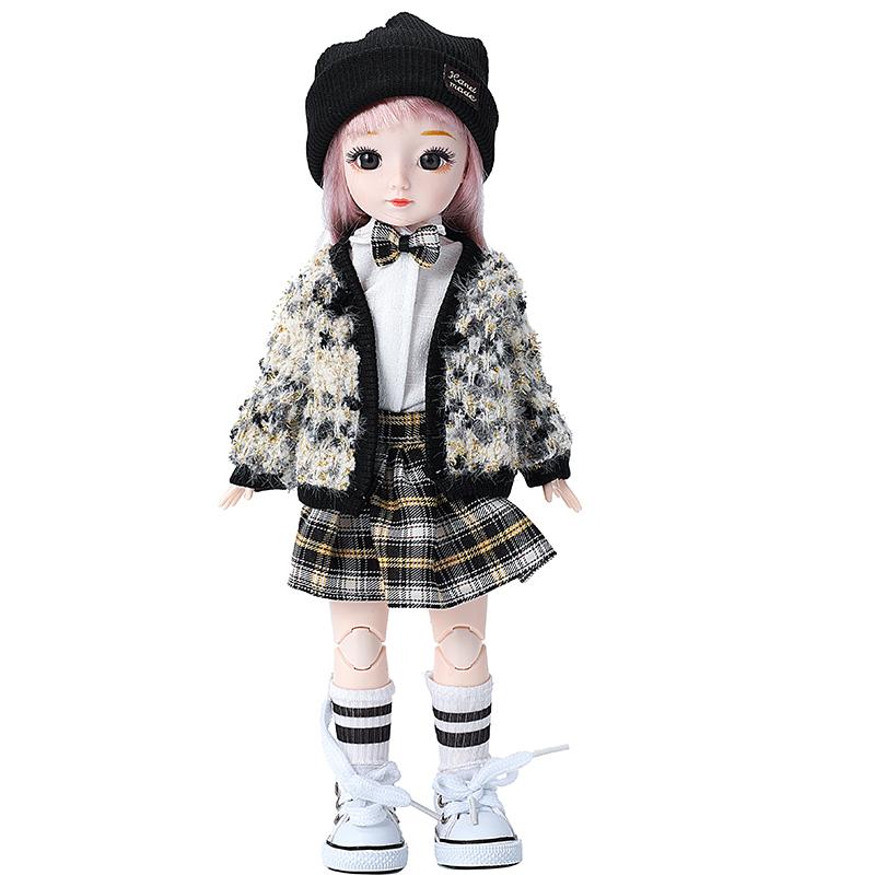 Moda Kazak Seti 1/6 Bjd Bebek Yedek Giysileri Kız veya Erkek Bebek Etek Aksesuarları 30cm Bebek Çocuk Kız Oyuncak Hediye