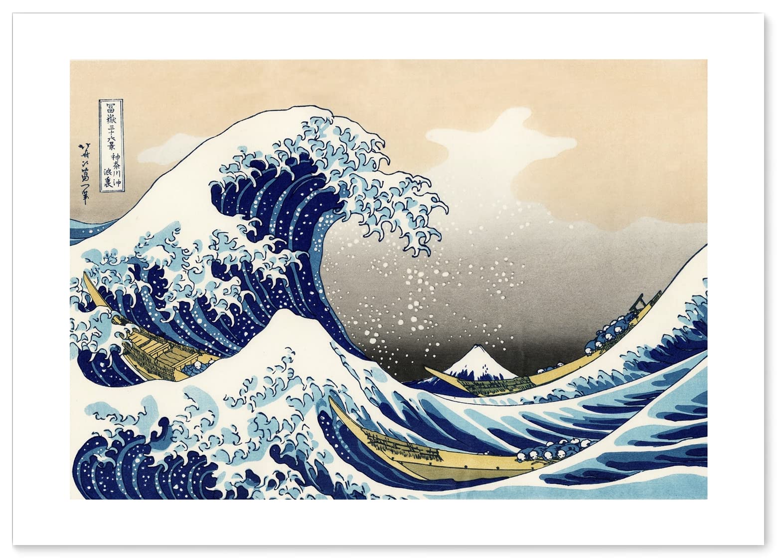

Katsushika Hokusai Views of Mount The Great Wave Off A3 Size in Painting Art Wallpaper Poster Thirty-six Fuji Kanagawa [Made Japan] Ukiyo-e