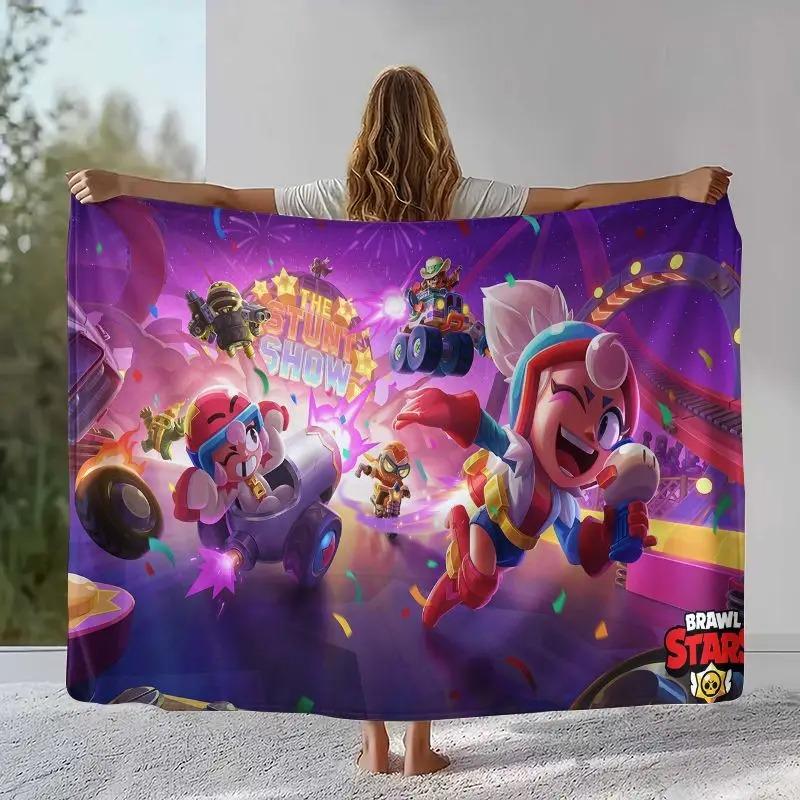 Soft Flannel Blanket B-Brawl Game Super Comfortable Bedding Sofa Cover Home Decor Gift Teen Boys Girls Children