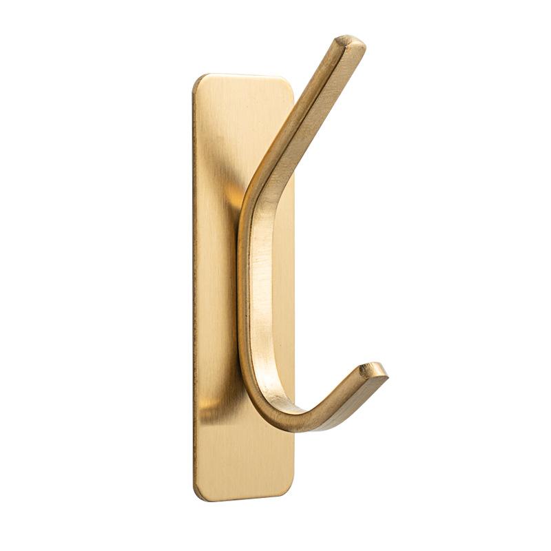 Stainless Steel Adhesive Hooks for Bathroom & Kitchen - Traceless, Rust-Resistant, Strong Adhesion