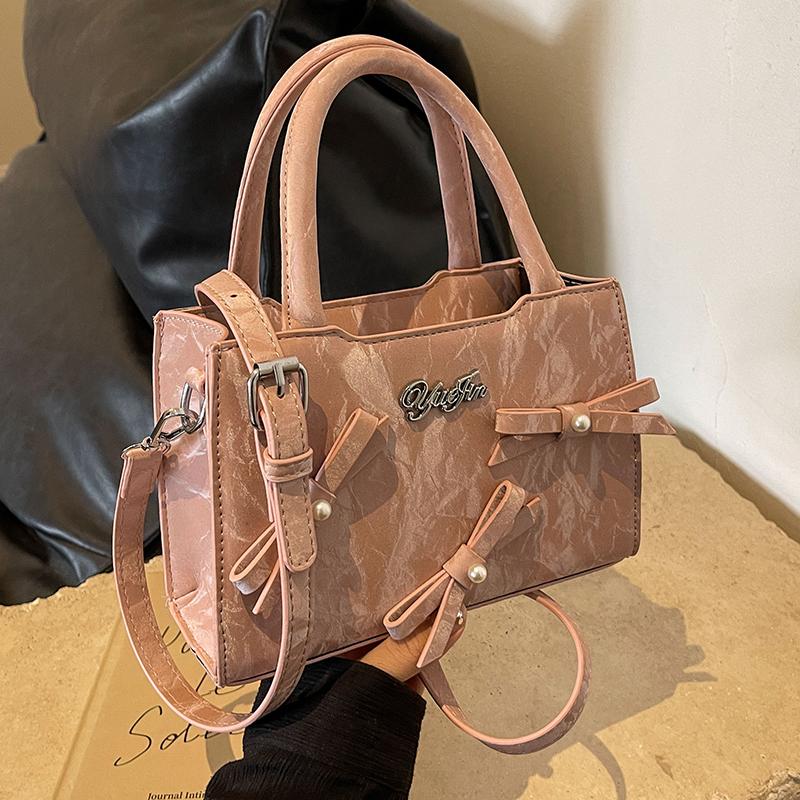 

Маленькие сумки через плечо с бантом и короткой ручкой для женщин, корейская мода, кожаные сумки через плечо, женские сумки и кошельки