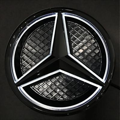 Für Mercedes Benz W447 V-Klasse VITO W204 W212 GLK C63 Weiß Blau Rot Licht Auto Frontgrill Stern Emblem LED Beleuchtetes Logo xern40