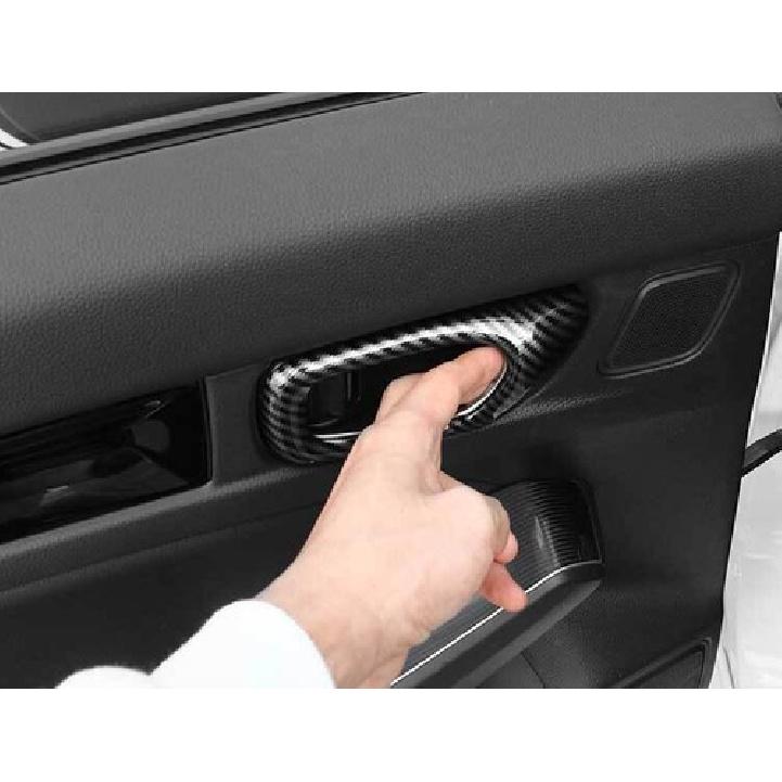 Inner Door Handle Bowl Panel Cover 4* For Honda Civic - ABS Carbon Fiber