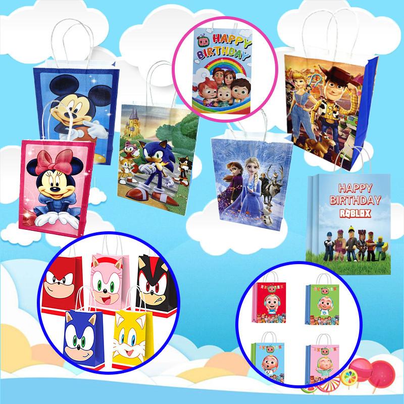 Vibrant Toy Story Portable Paper Bag Disposable Gift Bags For Children's Birthday Parties