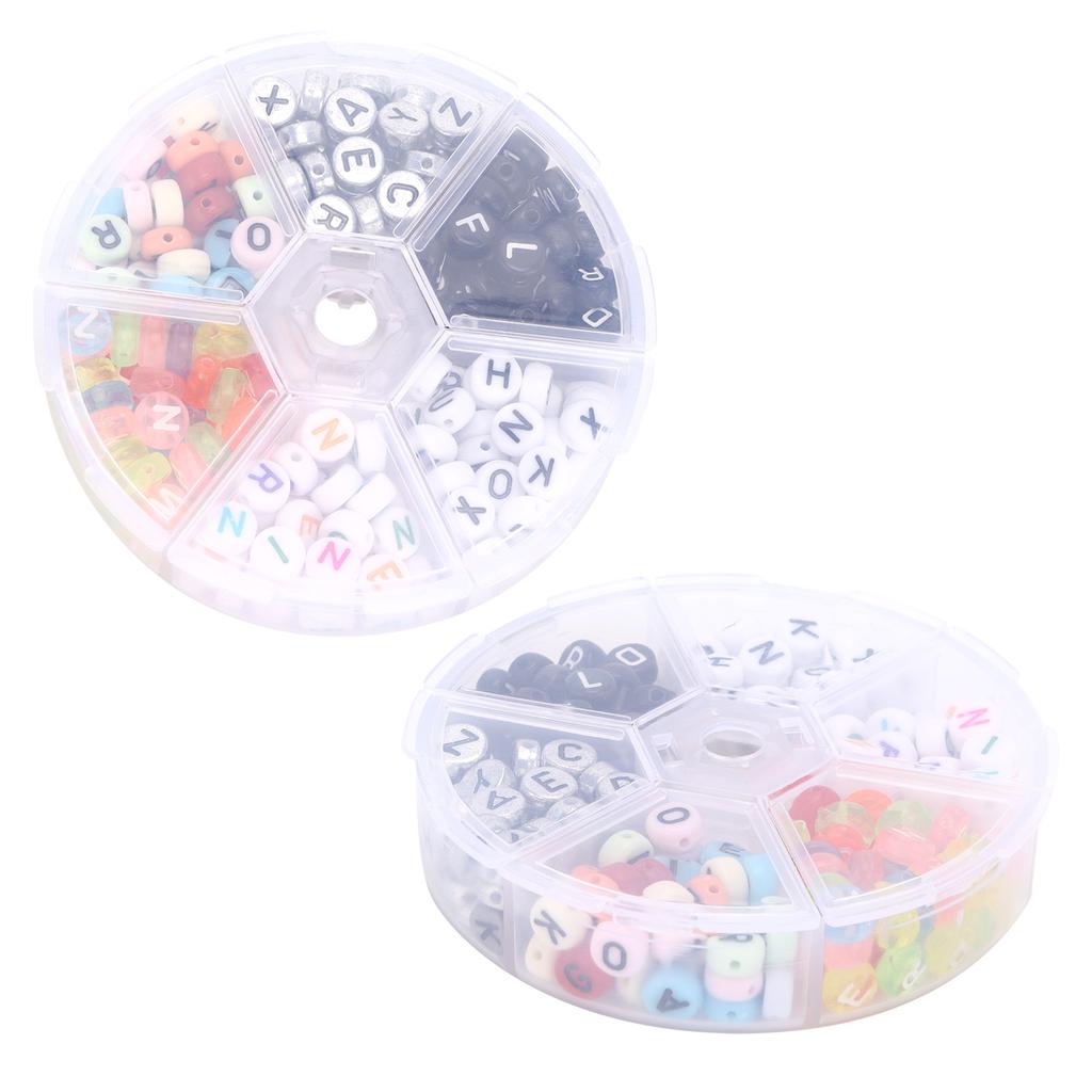 240Pcs Letter Beads Acrylic Alphabet Number DIY Bracelet Necklace Jewelry Accessory Materials