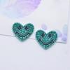 12Pcs/lots Diamond Smile Crystal Love Heart DIY Patches Rhinestone Stick-on Planar Scrapbooking  Accessories