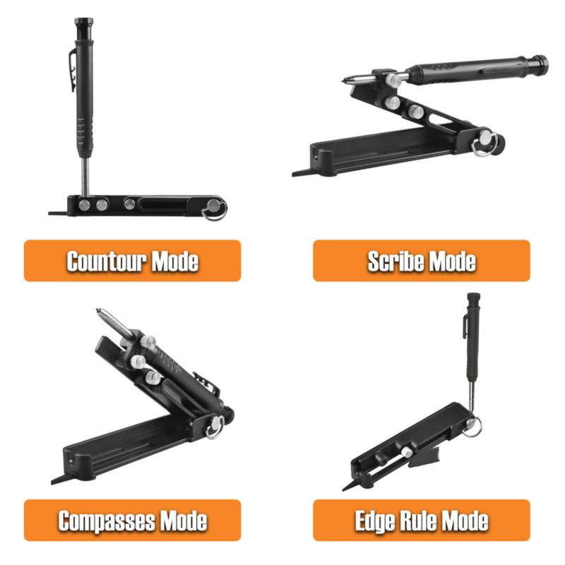 Multifunction Scribing Tool Adjustable Profile Scribing Ruler Measuring Tool