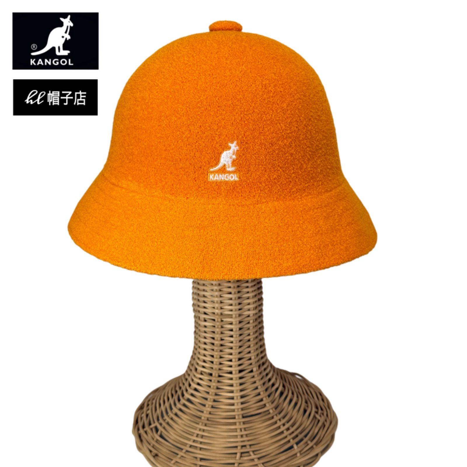 Used Final Sale KANGOL Bermuda Casual Bucket Hat Bell Shape Orange L Size