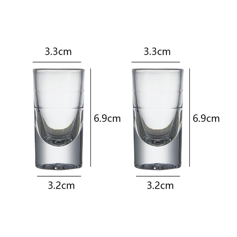 Classic SGlass Bullet Cup Transparent Wine Glass Elegant Thick Bottom Baijiu Cup High End Whiskey Glass Scotch Bourbon Cups