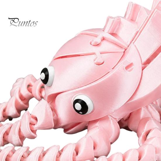 3D Printed Animal Model Octopus Toy, Articulated Figurine with Movable Joints, Fidget Toy Stress Relief Sea for Kids Adults Joints