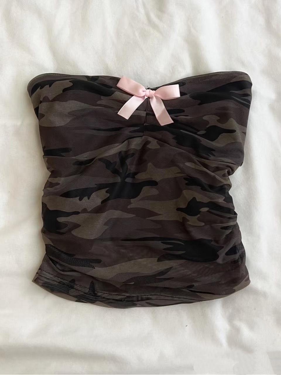 

Жіночий Y2K Ретро Камуфляжний Топ-Бандо S