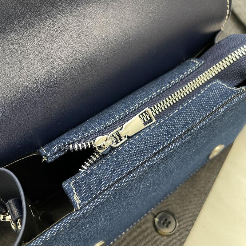 Denim Handbag Women's Crossbody Bag Fashionable Shoulder Commuter Small Square Bag