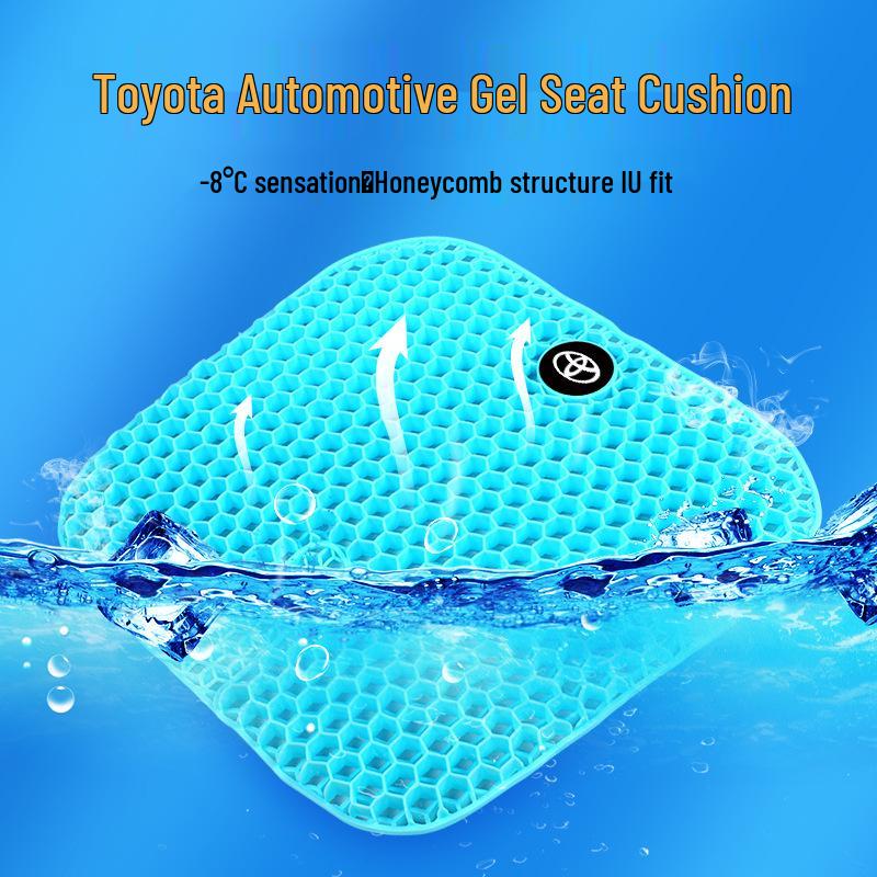 Niedlicher wabenförmiger Gel-Sitzkissenbezug, kompatibel mit Toyota, universell, atmungsaktiv, TPE-Polster für langes Sitzen.