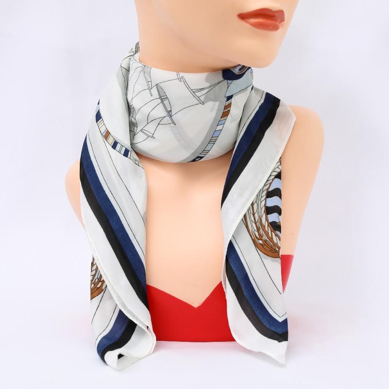 Women Retro Print Square Silk Scarf Soft Satin Small Scarf Multifunctional Hair Tie Bag Decor Wrap Elegant Business Matching Accessory