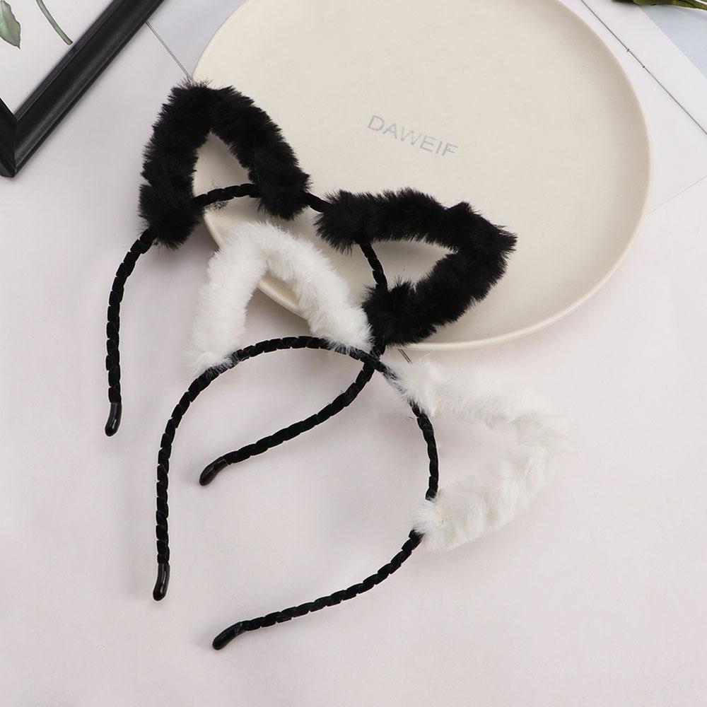 Hair Hoop Birthday Party Cat Ears Women Accessories Make Up Korea Style Headband Plush Hair Band