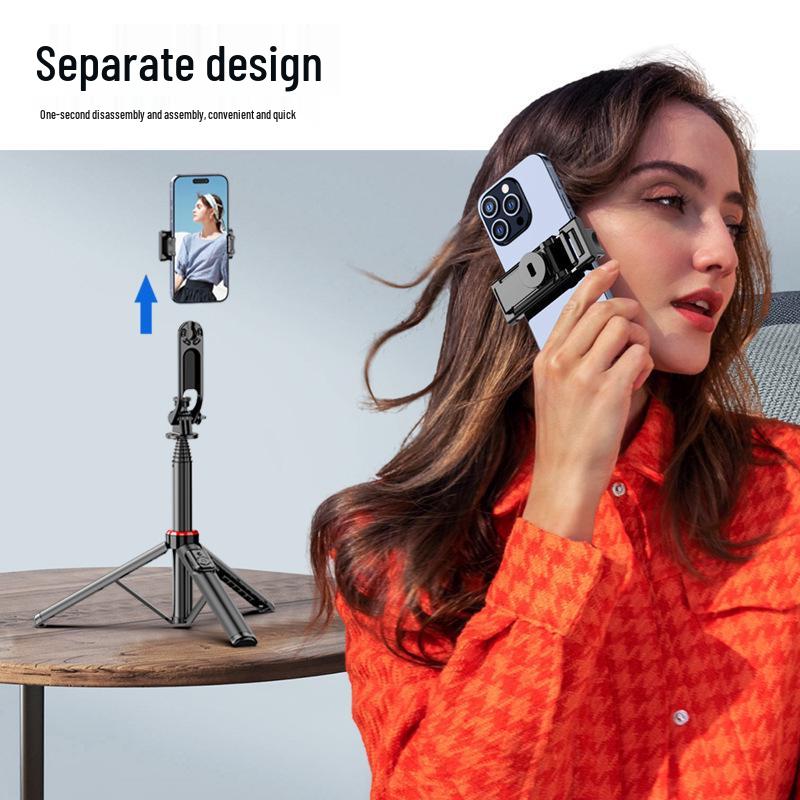 C12 Bluetooth Retractable Selfie Stick & Tripod Stand for Live Streaming & Photography