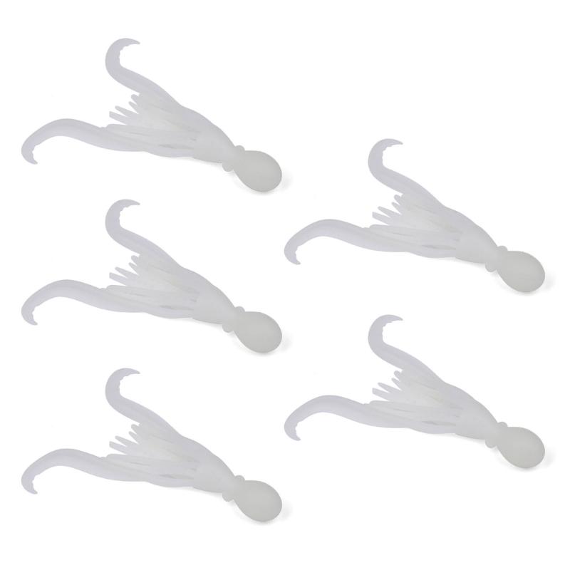 5pcs Floating Fishing Lures Squid Jig Soft Baits Silicone Artificial Baits Swimbaits Fishing Accessories