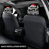 Holiday Car Headrest Cover Set, Slip On Polyester Fabric Washable for Christmas Cabin Style, Daily Driving, and Family Cars