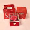 Valentine's Day Preserved Rose & Jewelry Gift Box with Soap Flowers and Necklace