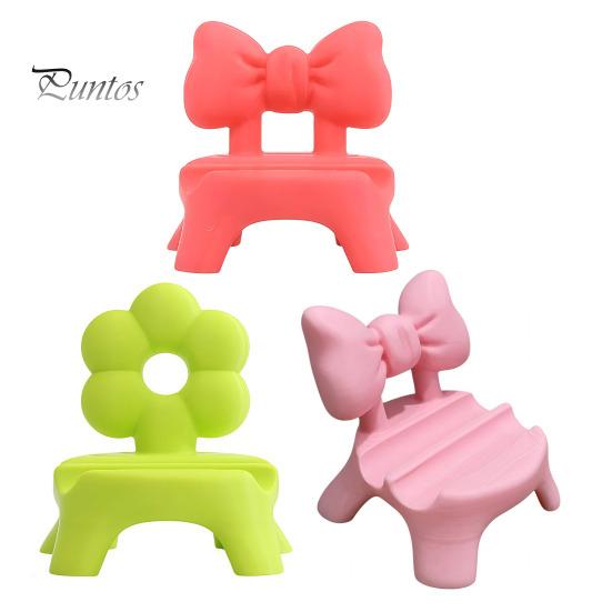 No Scratch Mobile Frame Support 3D Printed Stool Phone Holder, Cute Bow/Flower Anti-slip Groove Support, Hands-free Stand for Desktop Accessory
