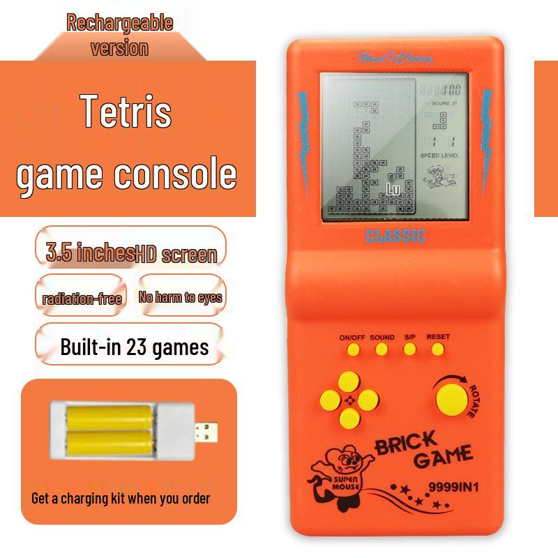 Classic Nostalgic Tetris Game Console for Children - Educational Retro Handheld Toy Gift