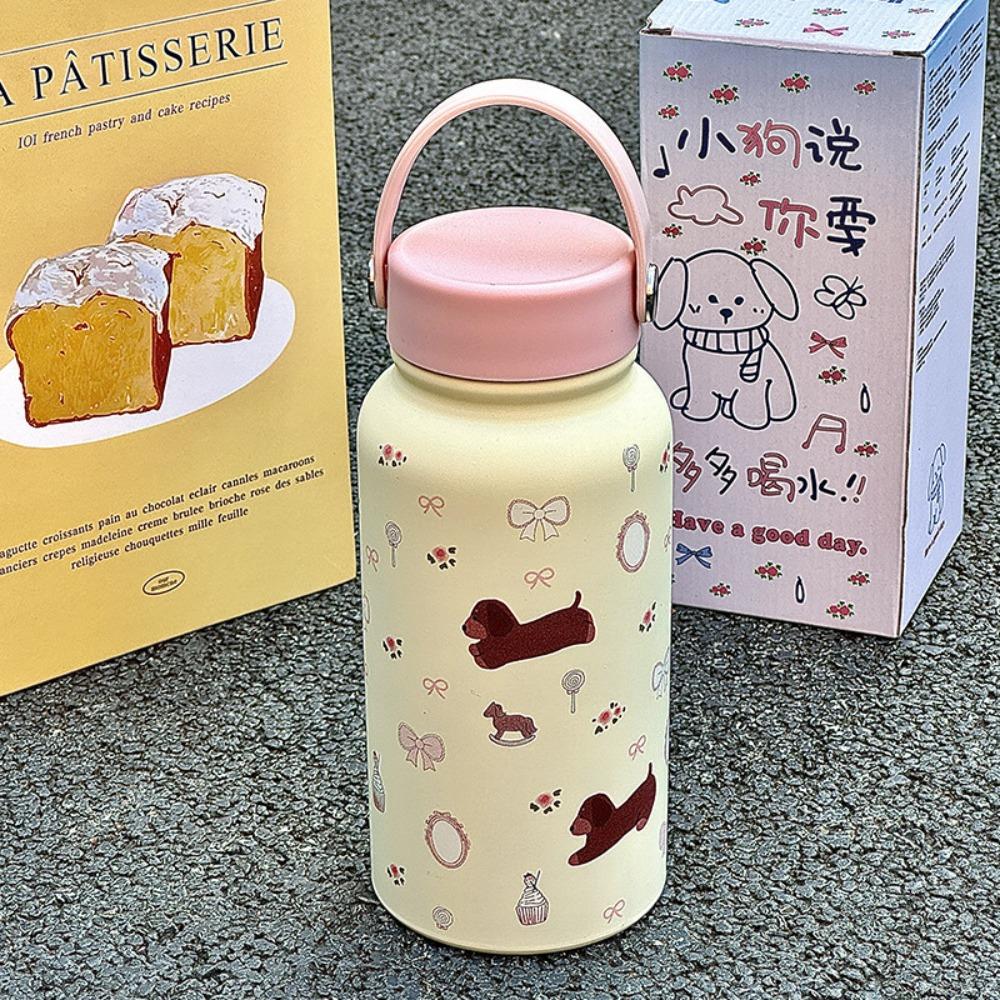 900ml Vakuový hrnek Kreslený pes Čajový hrnek Nový Izolovaný hrnek Narozeninový dárek