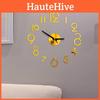 Elegante DIY Zahlen Wanduhr 3D Spiegelaufkleber für stilvolle Heim- und Bürodekoration