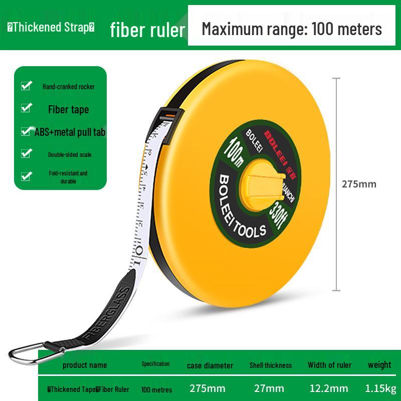 Leather Non-slip Soft Tape Measure - 20, 30, 50, 100 Meters Cloth Ruler