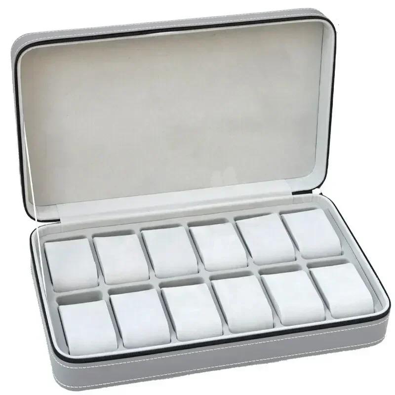 6/10/12 Solts Watches Box Traveling Portable Zipper Watch Case Bracelets Display Box for Dustproof Protection Watch Storage Bag