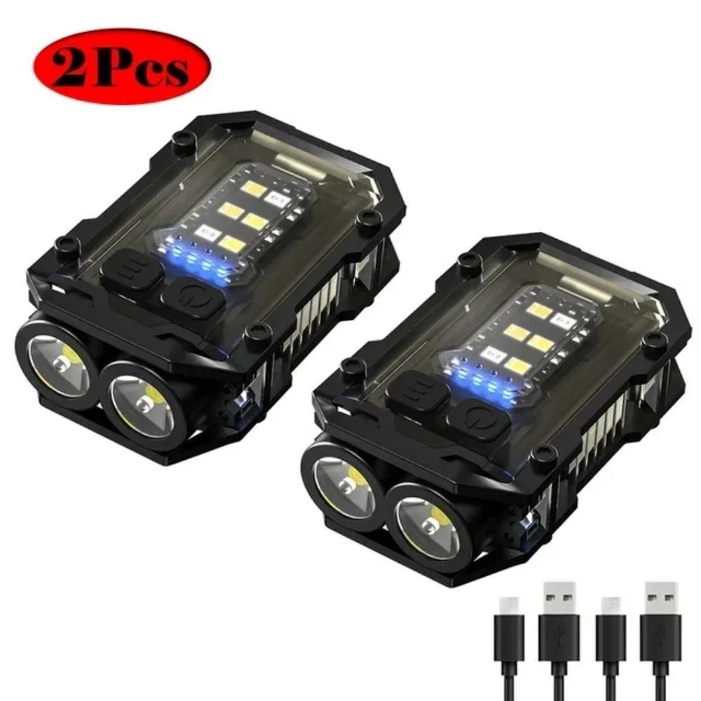 Powerful Pocket Torch Light Rechargeable Super Bright LED Multifunctional Linterna Magnetic COB LED EDC Mini Keychain Flashlight