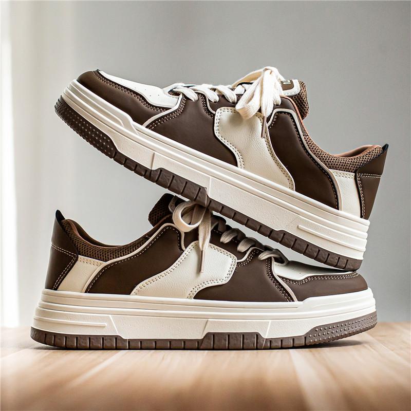 Summer New Casual Versatile Small and Popular Student American Board Shoes Black and White Thick Sole Sports Shoes for Men Tenis