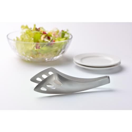 Oaks Raye Fingertip Server Tongs, Easy To Serve While Sitting, Stainless Steel, Made In Japan, LS1514