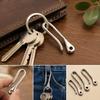 Retro Bronze Keychain Horseshoe Style Hook Buckles Portable Belt Clip  Luggage Accessories