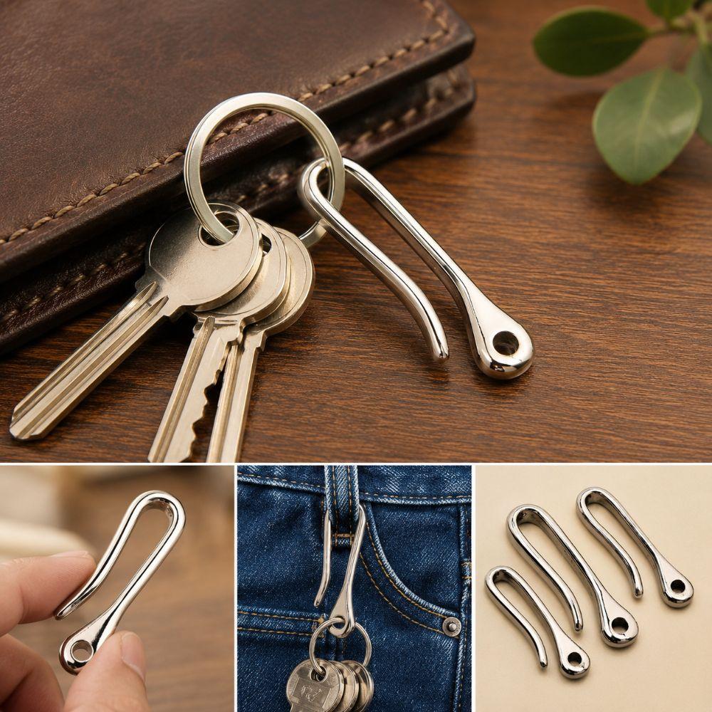 Retro Bronze Keychain Horseshoe Style Hook Buckles Portable Belt Clip Luggage Accessories