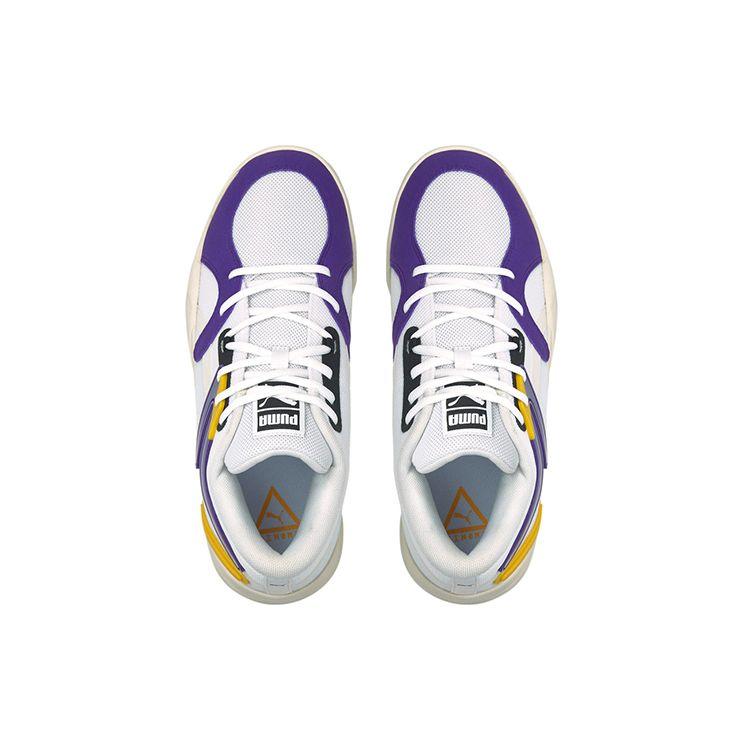 Puma TRC Blaze Court Weiß Spectra Gelb Unisex Sneaker 376582-07