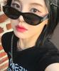 Hangeul [X Standard] Oval Sunglasses Black