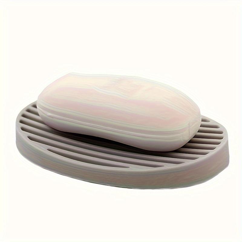 2 st Silikontvålkoppar, Halkfria, Randig dränering, Badrumstvålhållare, Luktfria, för Handgjord tvål, Personlig hygien, Duschtillbehör, Badverktyg