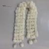 Wool Pom-Pom Scarf Women Thickened Winter Scarf Imitation Rabbit Fur Comfortable Knit Winter Scarf Neckwear