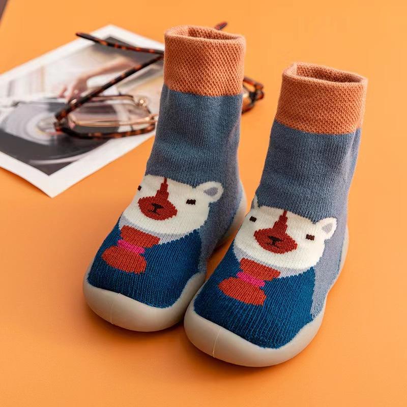 Girls And Boys' Home Floor Socks And Shoes, Spring-autumn Children's Soft-bottom Anti-slip Floor Socks And Shoes