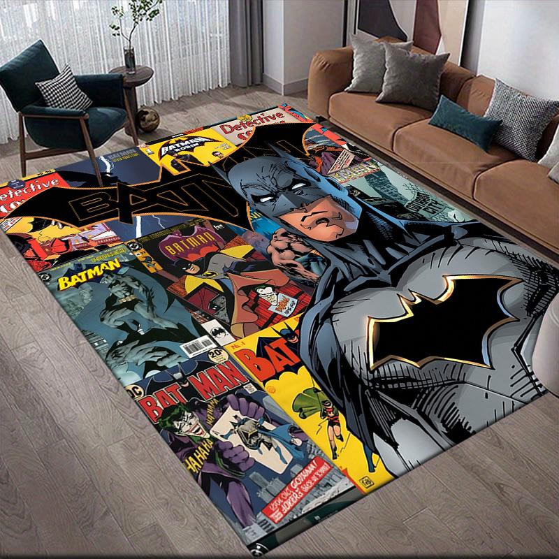 Batman Comic Background Anti-Slip Rug, Rectangular Carpet for Living Room & Bedroom Decor 60x90cm