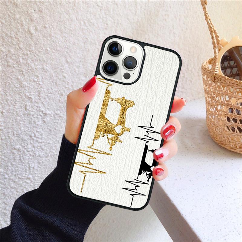 Sewing Machine Pattern Phone Case for iPhone 17 Air 16 15 14 12 13 PLUS 11 PRO MAX Back Cover Fundas Shell coque