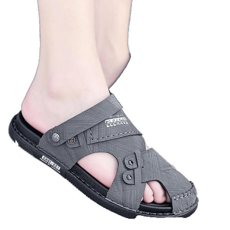 Sandals men's 2025 new dual-purpose bag head driving non-slip soft-soled tide slippers beach holes wear outdoor sandals