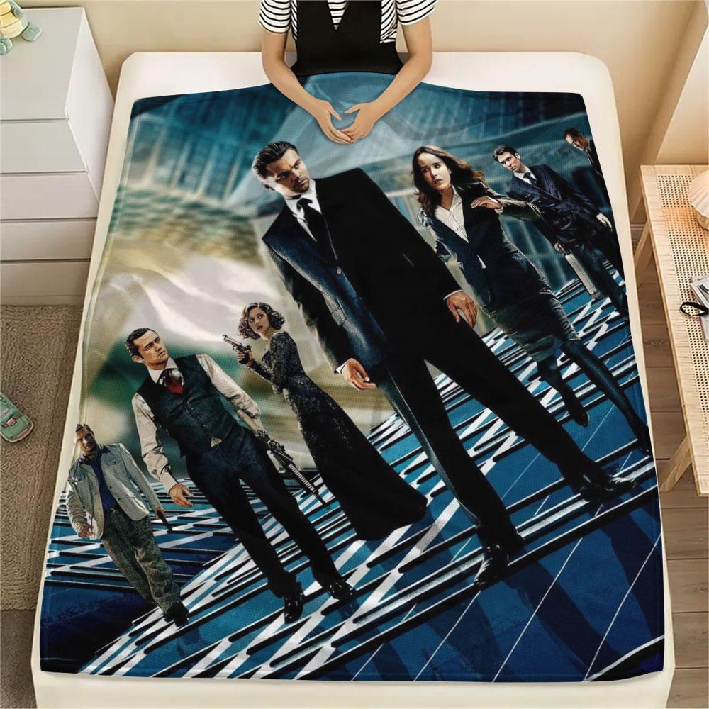 Inception Printed Flannel Blanket, soft throw for bedroom sofa, washable, fan merchandise, great gift.