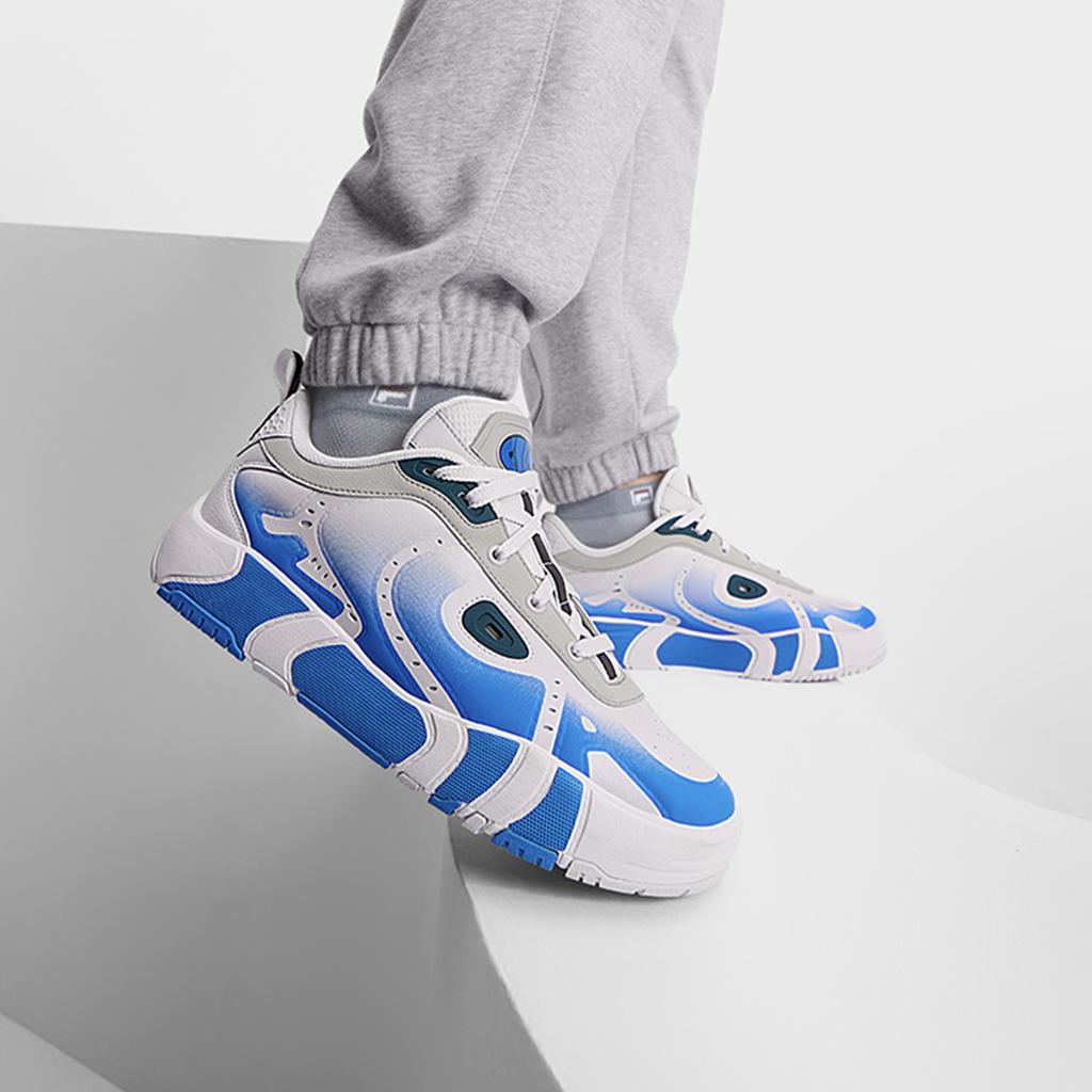 New FILA Wear Resistant Low Top Skateboard Shoes Men's Rain Mist Gray/Dove Gray F12M431201FND