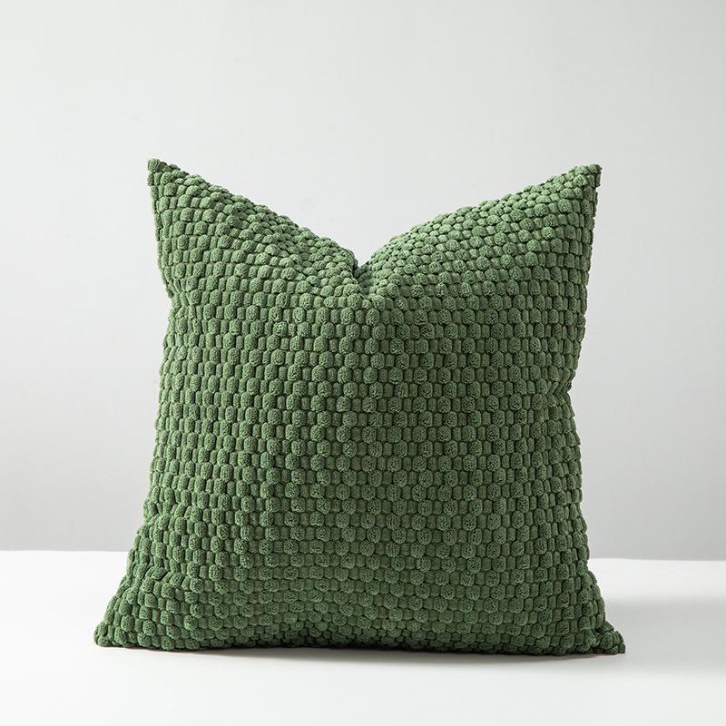 Bohemian Corduroy Bubble Bead Throw Pillow Cover